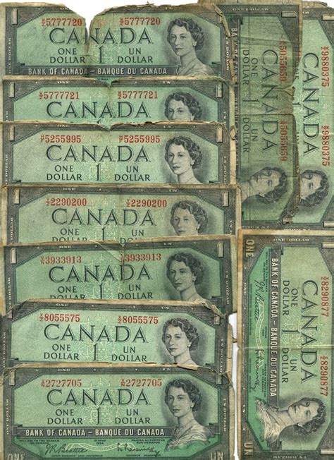 10 1954 Canadian One Dollar Bills Schmalz Auctions