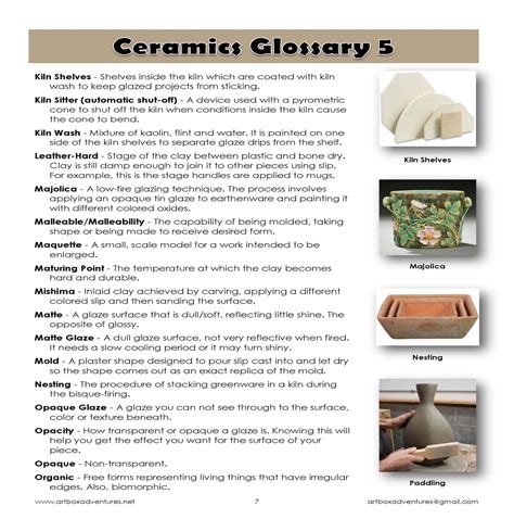 7 Ceramics Glossary A Collection Of Over 125 Clay Terms And Their