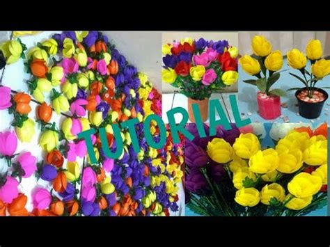 Tutorial bunga tulip akrilik - PRAKARYA - YouTube