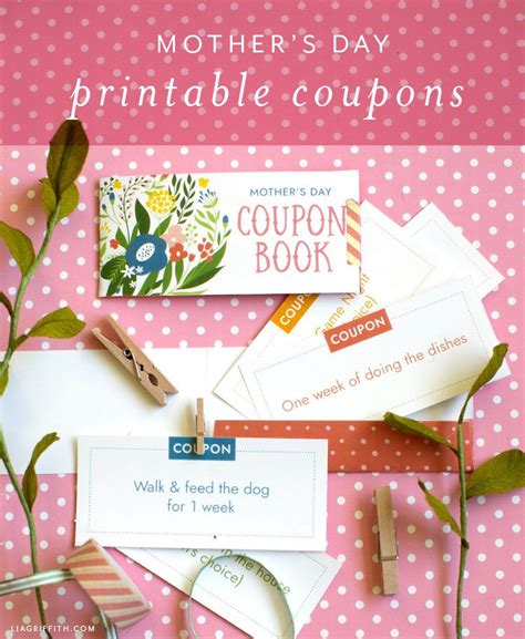 Make Your Own Printable Coupon Book For Mothers Day Lia Griffith Homemade Ts Diy Homemade
