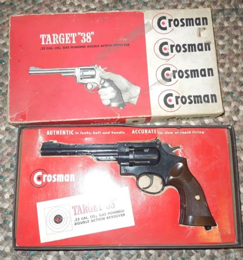 Vintage Crosman 38 Target 22 Cal Co2 Pellet Pistol Wbox Target 38