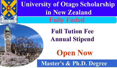 University Of Otago Scholarship 2023 In New Zealand Fully Funded