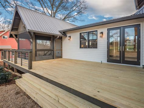 Last week on stories, i told you guys the exciting news that we're working with timbertech on our back deck makeover and i am so excited. Modern Farmhouse Back Deck - Farmhouse - Porch - Other ...