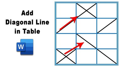 How To Add Diagonal Line In A Table Cell In Word Youtube