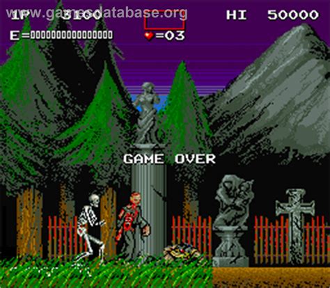 Akuma Jou Dracula Arcade Artwork Game Over Screen