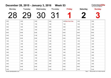 26 Blank Weekly Calendar Templates Pdf Excel Word Templatelab 26
