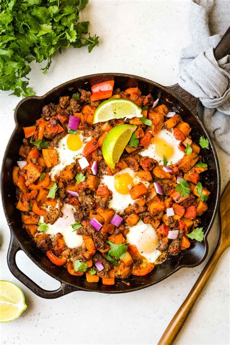 Loaded Sweet Potato Sausage Hash Whole30 Paleo The Healthy Consultant