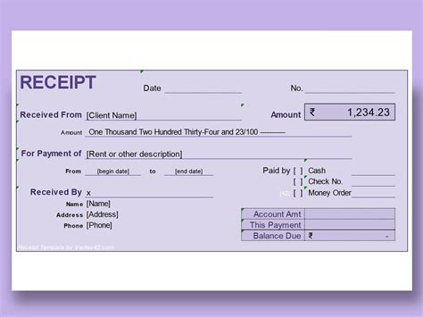 EXCEL Of Simple Cash Receipt Form Xlsx WPS Free Templates