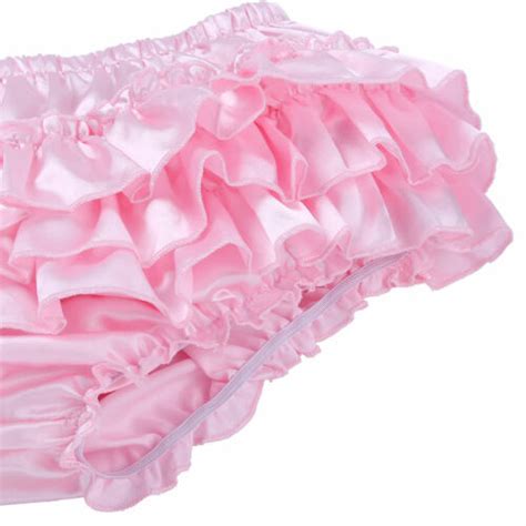 Mens Sissy Satin Panties Silk Frilly French Maid Skirted Knicker