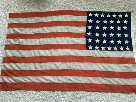 1888 38 Star American Flag Made After Colorado In 1876 Good