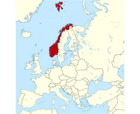 Map Of Norway And Surrounding Countries Norway Location On Map