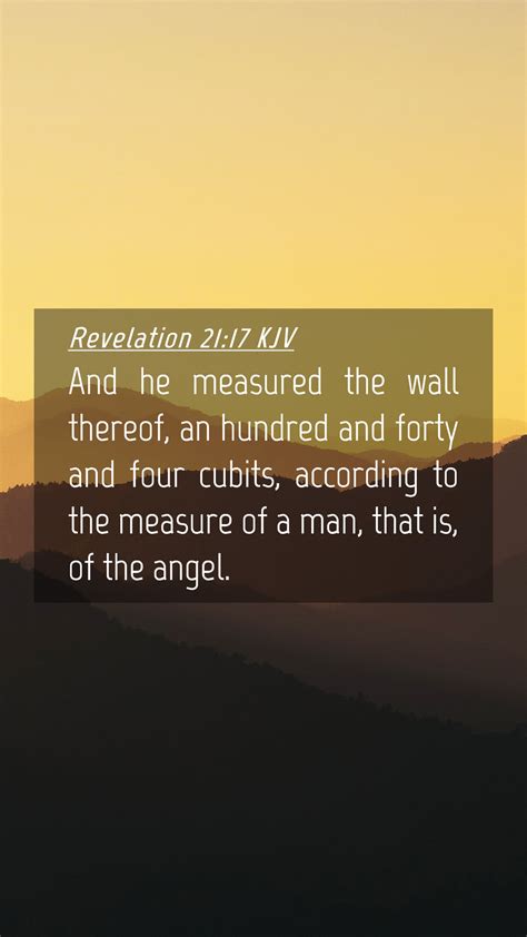 Revelation 2117 Kjv Mobile Phone Wallpaper And He Measured The Wall