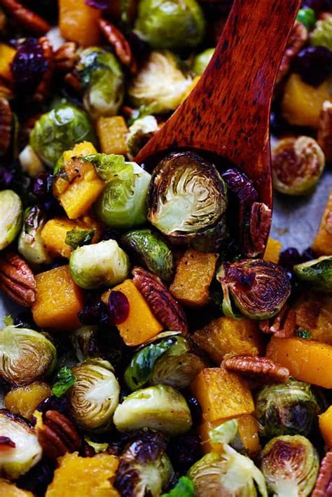 In the meantime prepare the honey balsamic glaze. Maple Roasted Brussels Sprouts and Butternut Squash | The ...