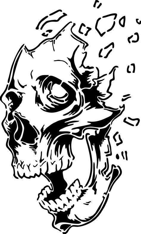 Пин от пользователя Bruce Jackson на доске Decals Трафарет в виде черепа Рисунки черепов