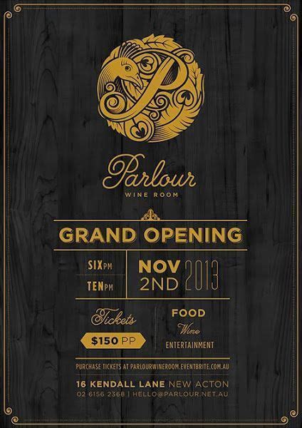 Grand Opening Invitation Ideas in 2020 | Restaurant poster, Grand