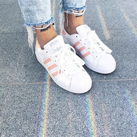Shoes Adidas Shoes Pink Pastel Stripes Superstar Adidas Adidas Superstars Pastel Pink