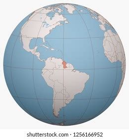 Grenada On Globe Earth Hemisphere Centered Vector De Stock Libre De