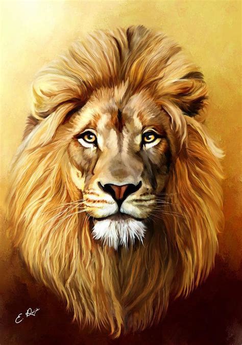 Lion Art Print By Ellens Art Lion Painting Lion Painting Acrylic