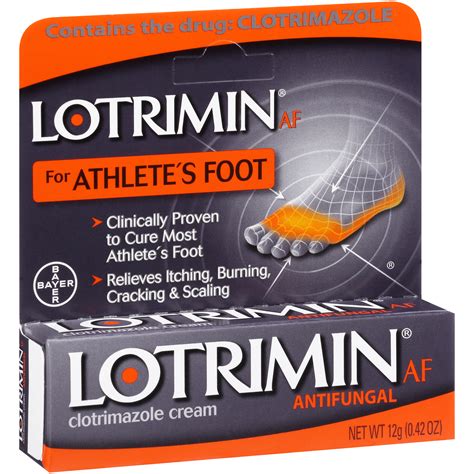Lotrimin Af For Athletes Foot Antifungal Clotrimazole Cream 042 Oz