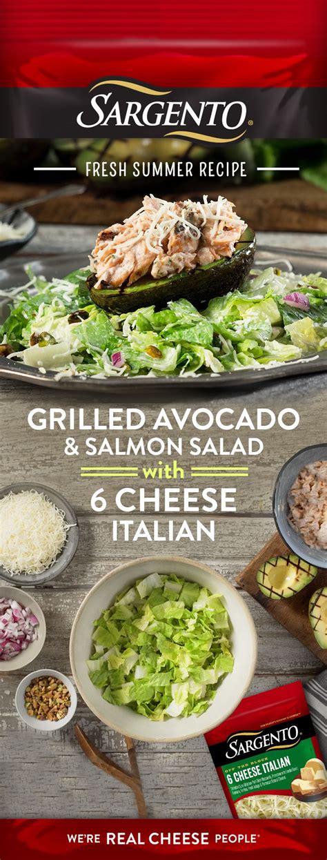Grilled Avocado Salmon Salad Sargento Foods Incorporated Recipe
