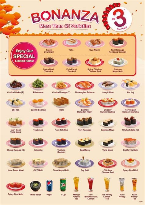 Download it and start collecting your rewards today! Sushi King RM3 Bonanza is back again! Wow! 45 (Varieties ...