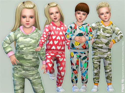 Printed Overall For Toddler By Lillka At Tsr Sims 4 Updates