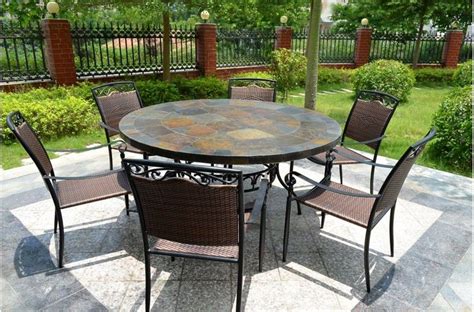 Slate Patio Table Outdoor Patio Table Stone Dining Table Patio Tiles