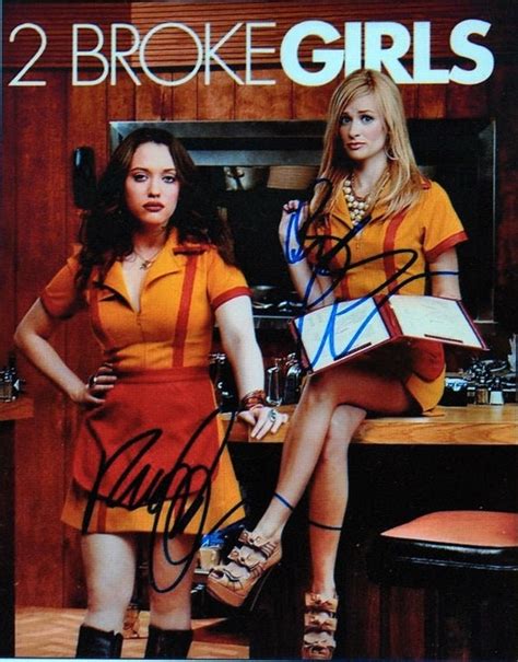 2 Broke Girls Cast Autographed 8x10 Photo Beth Behrs Kat Etsy