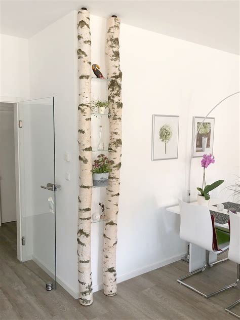 Pin auf Interior Design mit weißen Birkenstämmen von Birkendoc