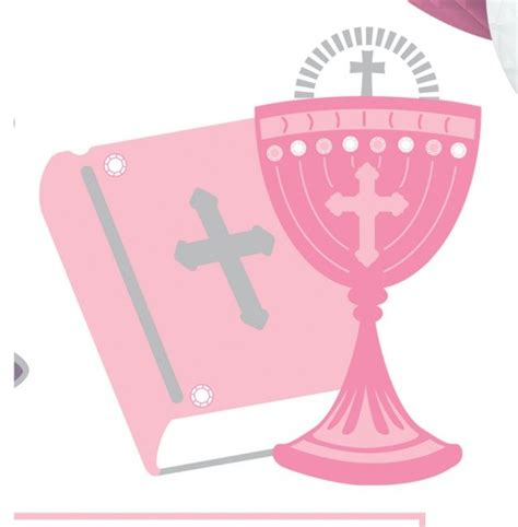First Holy Communion Room Decorating Kit Pink 10 Pieces Primera