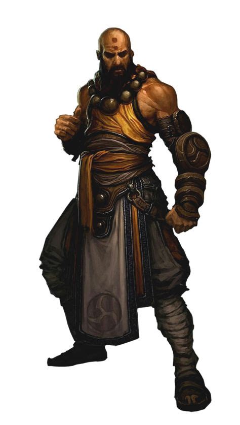 Human Male Monk Pathfinder Pfrpg Dnd Dandd D20 Fantasy Pathfinder Dandd