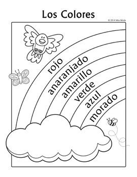 Sep 11, 2017 · if you like, kids can make an alphabet book from the alphabet coloring pages free. Los Colores Spanish Colors Rainbow Coloring Page by Miss ...