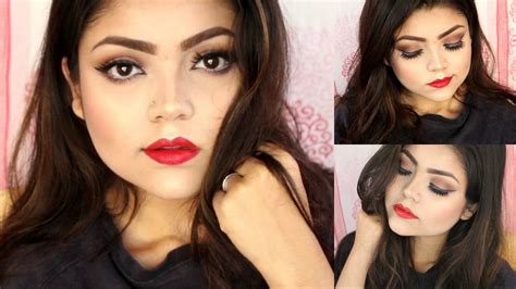 Classic Red Lip Makeup Tutorial For Indian Skintone Lakme Mousse