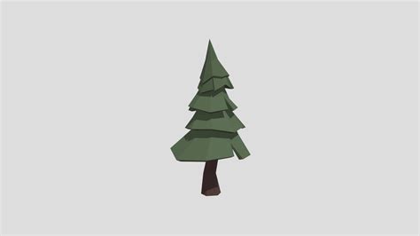 Pine Tree Low Poly Download Free D Model By Daniel U Cde