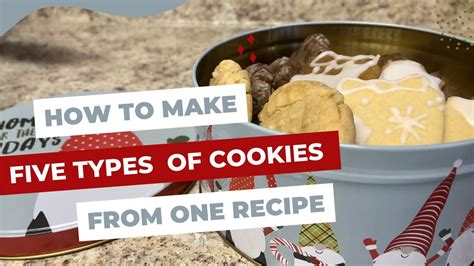 How To Make 5️⃣ Different Cookies From One Dough Easy Christmas