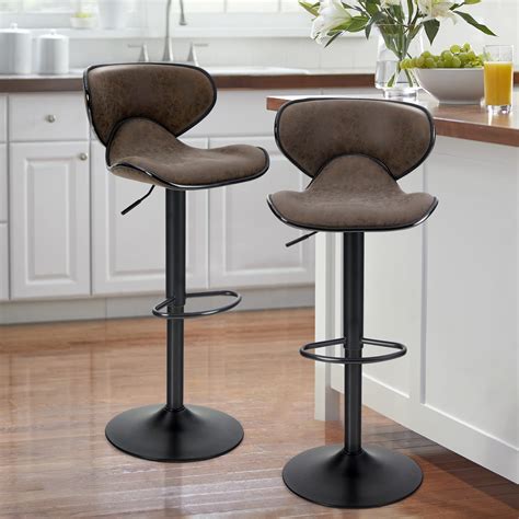Buy Swivel Bar Stools Counter Height Set Of 2 Adjustable Height Low