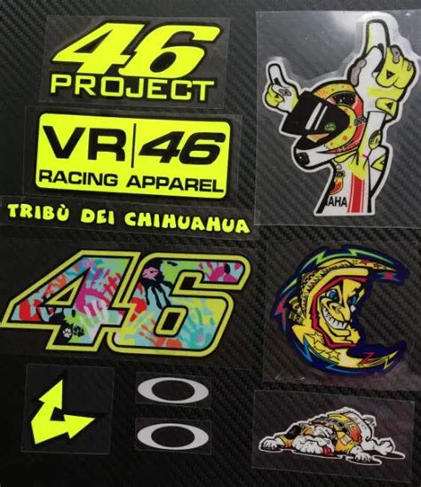 10 Packs Adesivi Sticker 46 The Doctor Vr46 Valentino Rossi Moto Gp