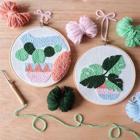 Beginner Punch Needle Embroidery Kit By The Modern Crafter | notonthehighstreet.com