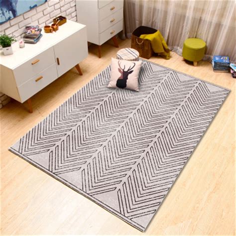 Nordic Style Geometric Living Room Carpets Bedroom Rugs Bedside Modern