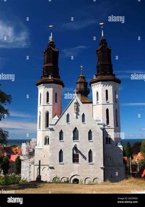 Visby Cathedral Saint Maria Gotland Sweden Stock Photo Alamy
