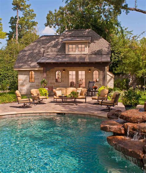 I Love The Cottage Feel Surrounding This Pool French Country House
