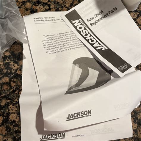 Jackson Safety Maxview Premium Face Shield 14201 Black Anti Fog Coating 626053611293 Ebay