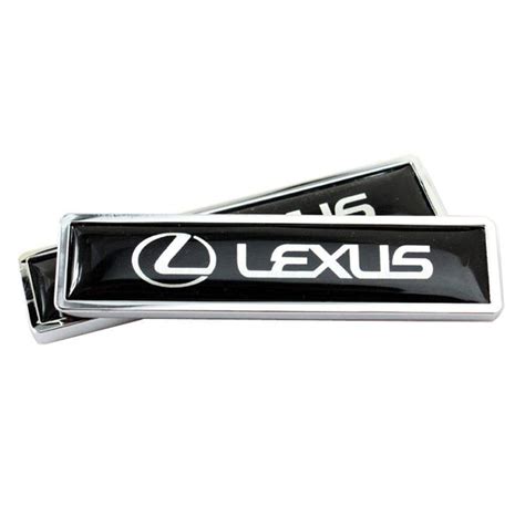 2pcs Lexus Logo Metal Emblem Fender Side Stickers Badge Decor Car