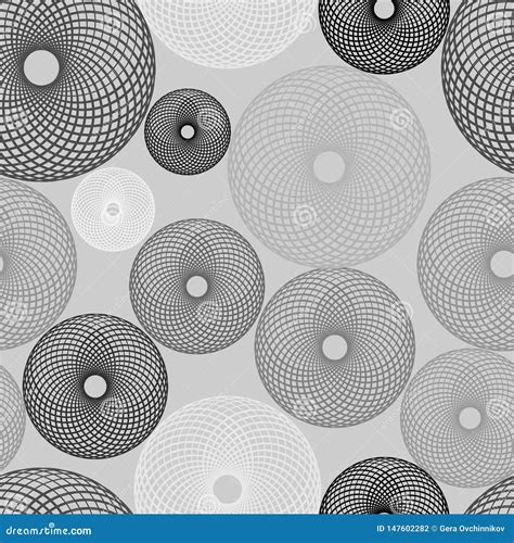 Seamless Texture With Decorative Circles With Patterns Vector
