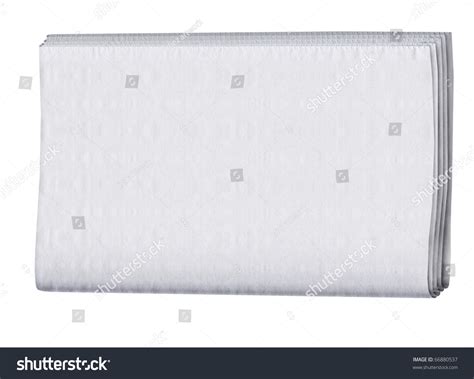 Blank Cover Page Of A Folded Newspaper Stock Photo 66880537 Shutterstock