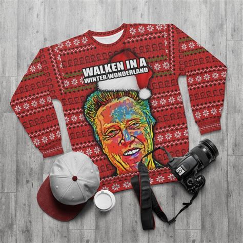 Christopher Walken Ugly Christmas Sweater Winter Wonderland Etsy