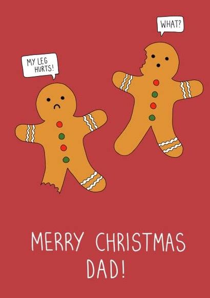 funny christmas card dad gingerbread thortful