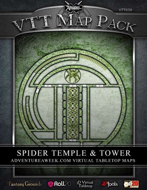 Vtt Map Pack Spider Temple And Tower Aaw Games Vtt Map Packs
