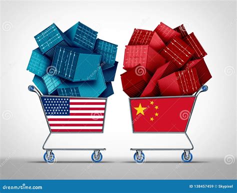 China United States Trade Negotiations Stock Illustration