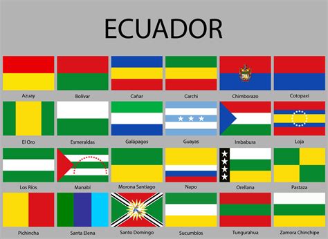 All Flags Provinces Of Ecuador 21847295 Vector Art At Vecteezy